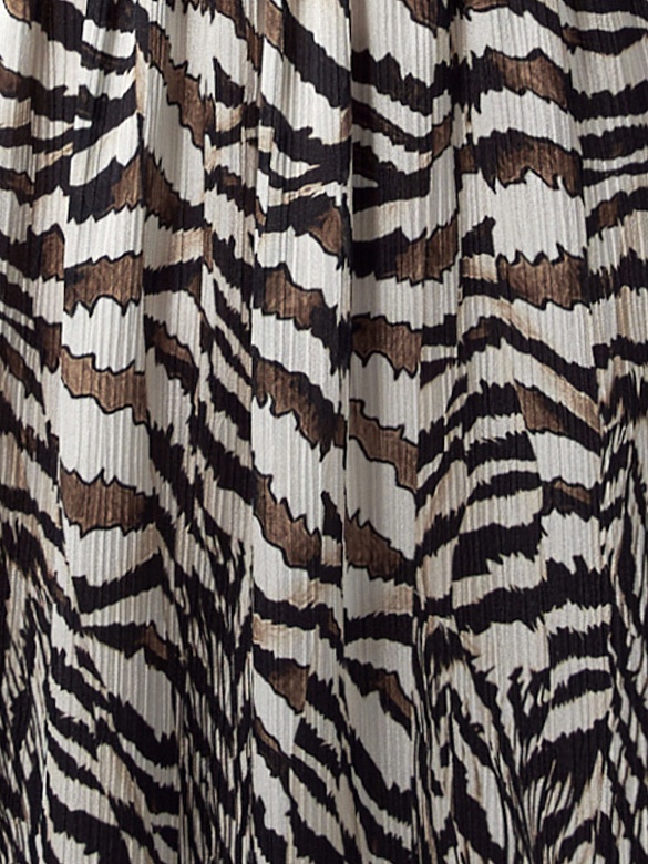 Платье из атласной ткани с анималистичным принтом POMPA арт.1138791cw0390