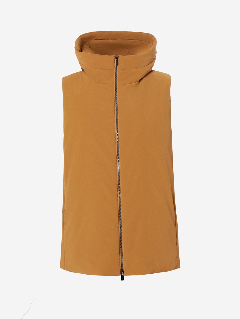 Утеплённый непромокаемый жилет с капюшоном