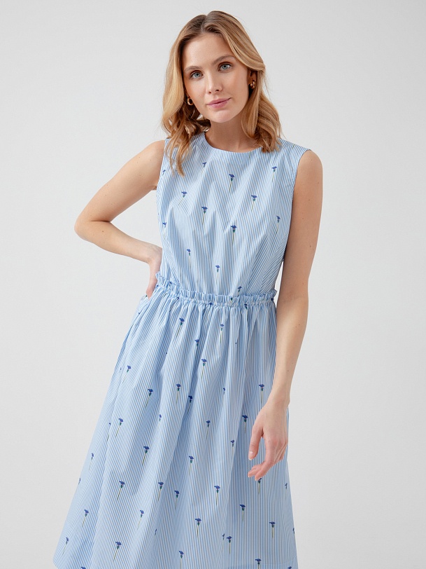 Платье в полоску из 100% хлопка