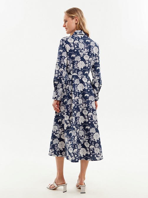 Приталенное платье миди из хлопка