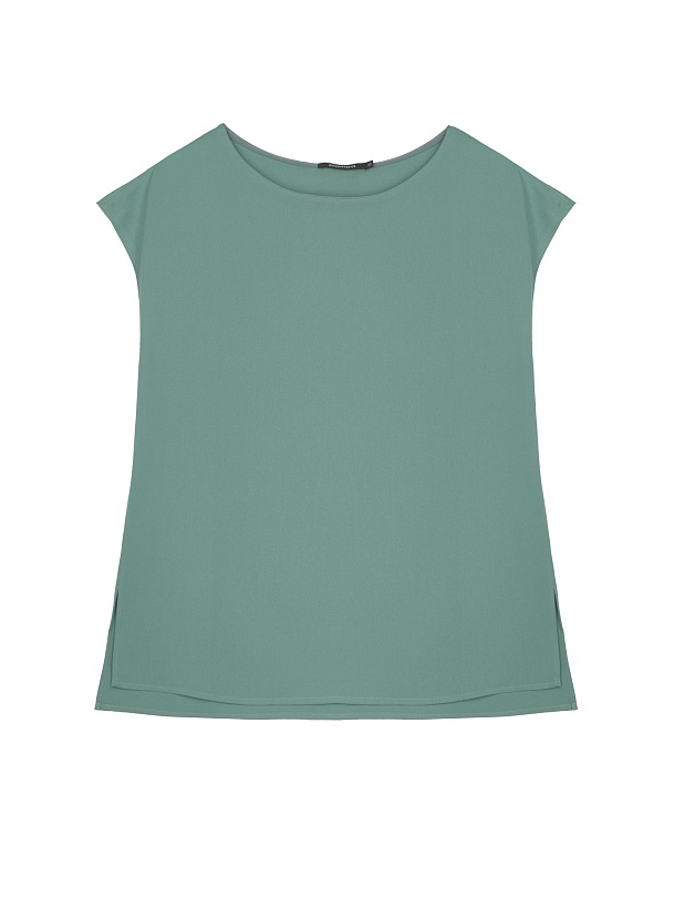 Блуза из вискозы с коротким рукавом