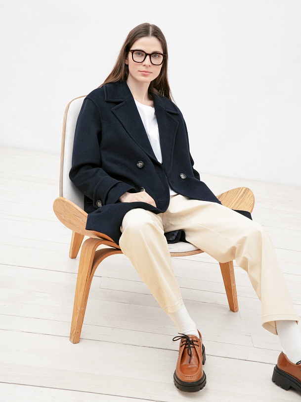 Шерстяное пальто с мембраной