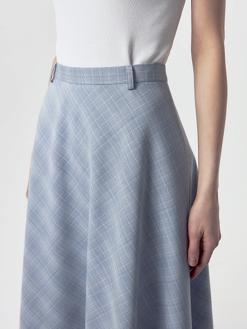 Юбка-трапеция из костюмной ткани 