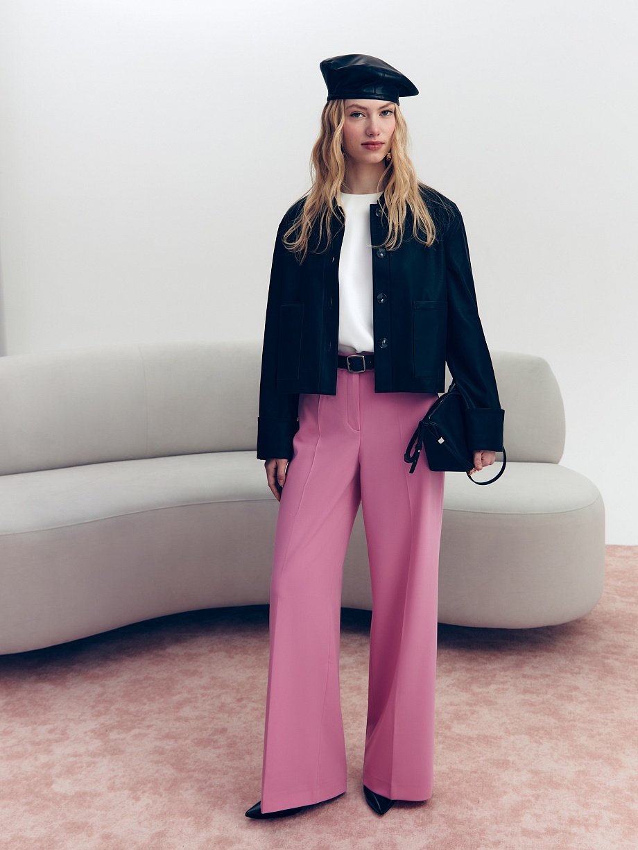 Брюки из костюмной ткани с добавлением вискозы