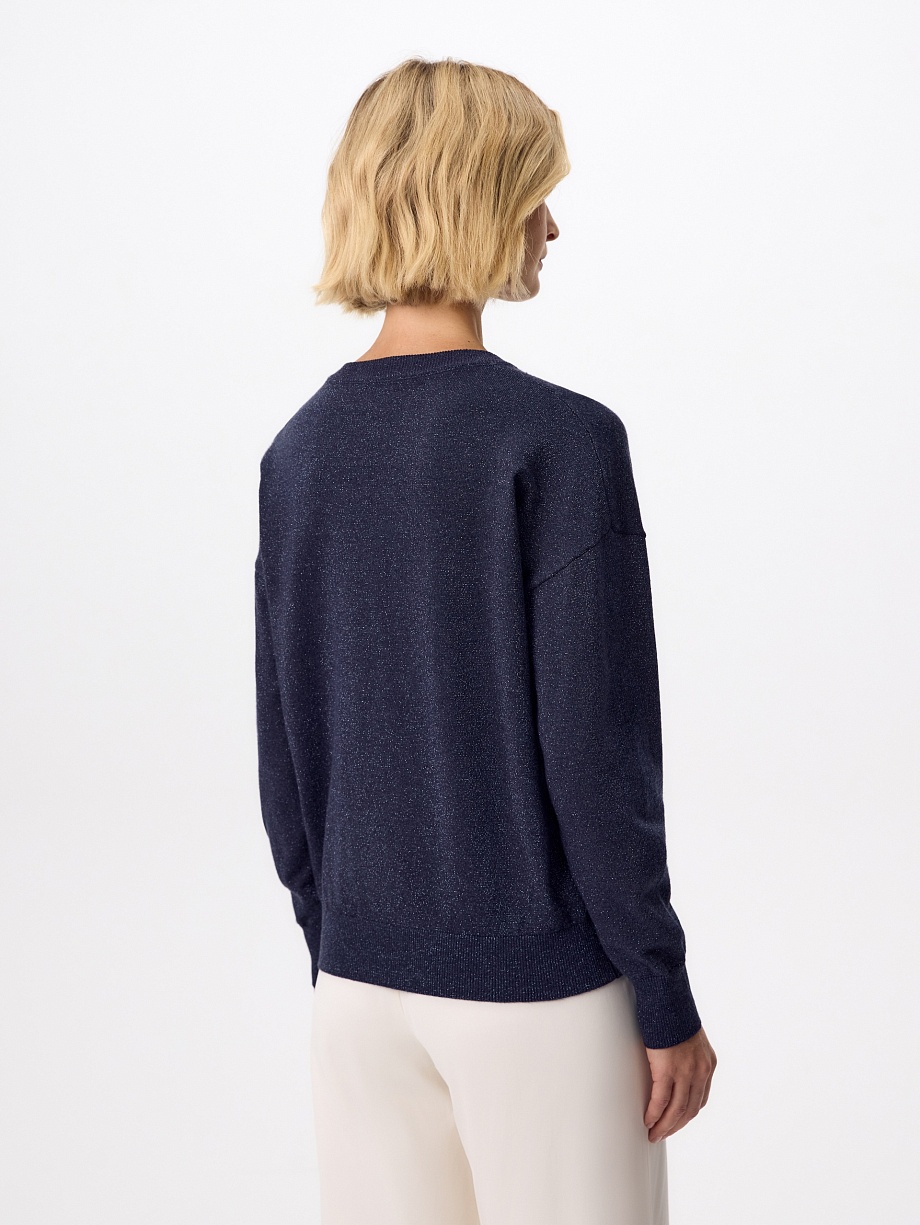 Джемпер из вискозной пряжи с люрексом