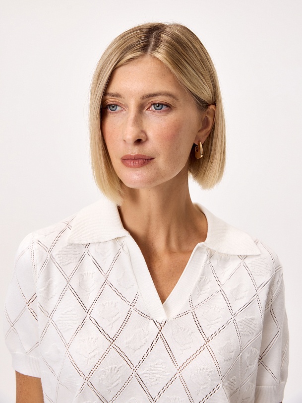 Джемпер-поло из вискозы