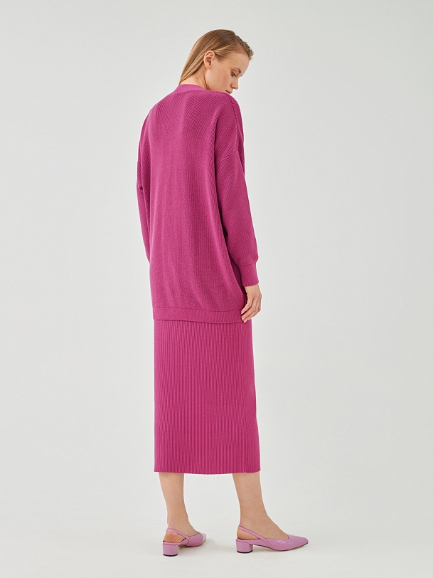 Кардиган ягодного цвета