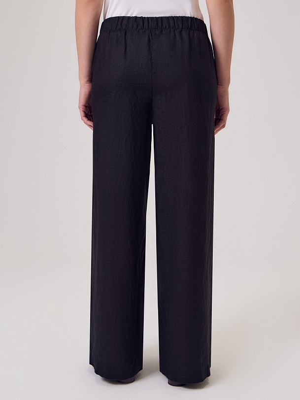 Брюки на эластичном поясе из 100% льна