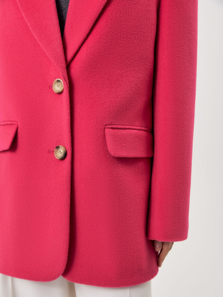 Пальто-пиджак из премиальной шерсти с добавлением кашемира и шелка