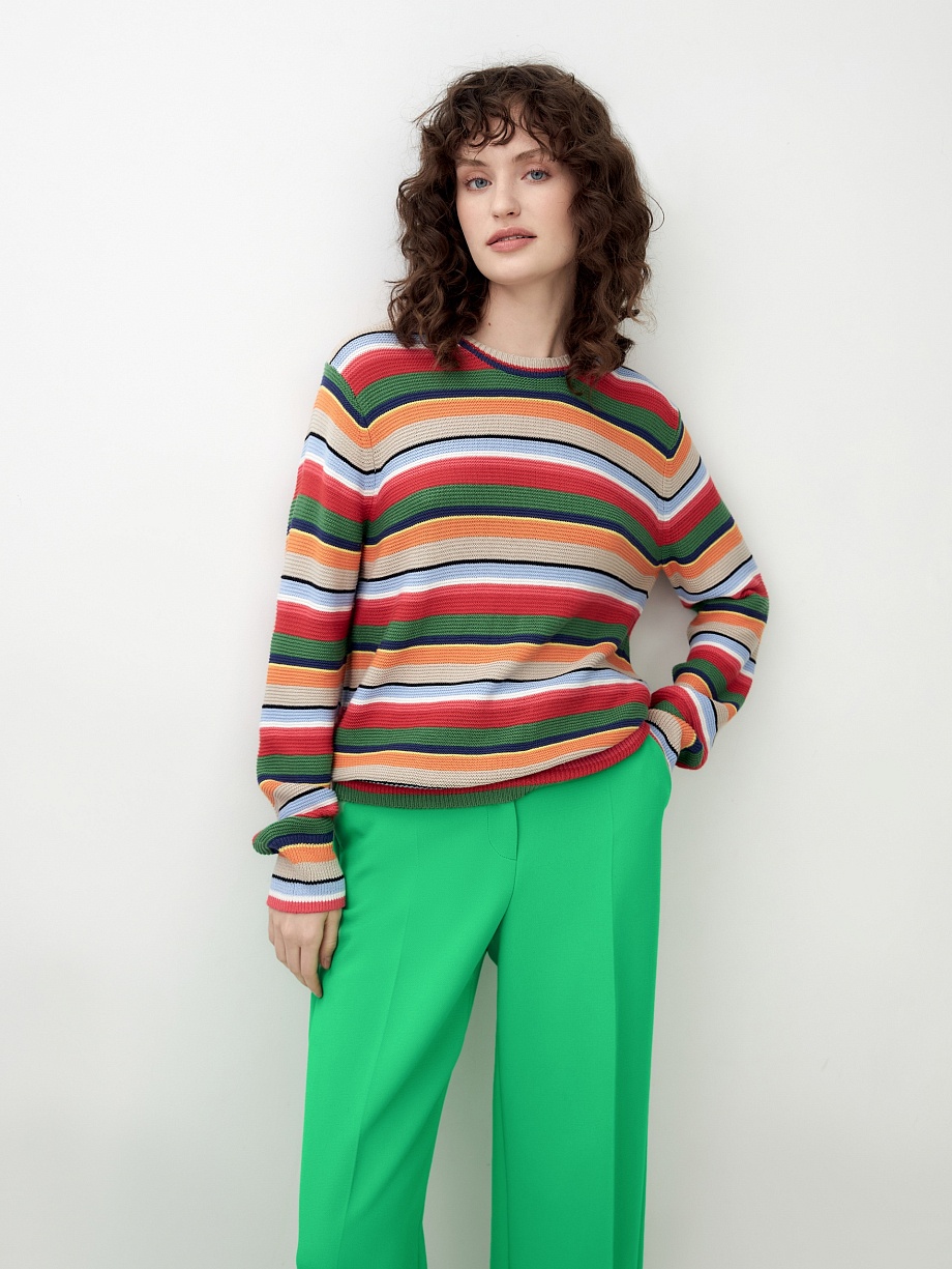 Вязаный джемпер из вискозы и хлопка