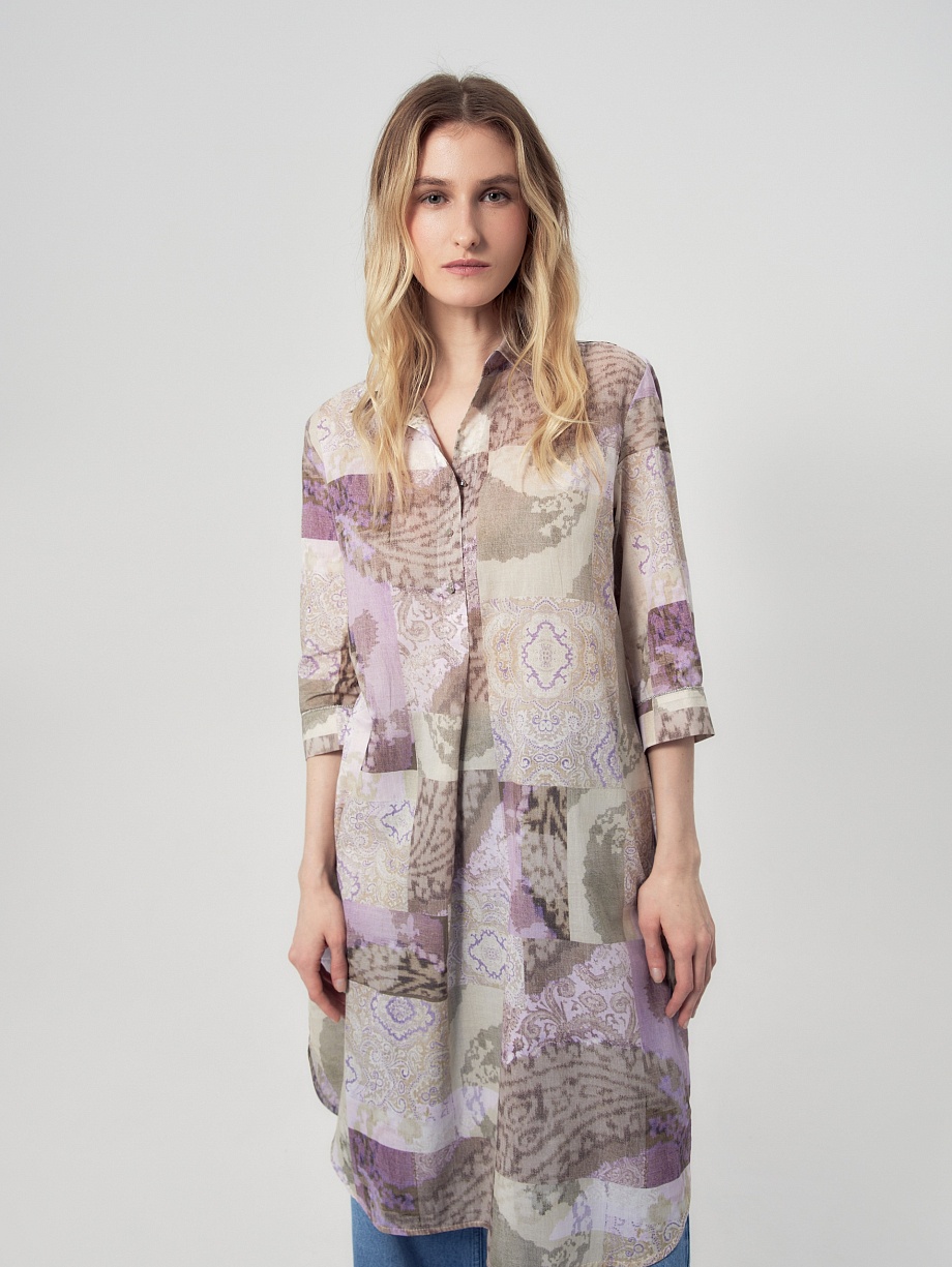 Платье блузочного силуэта из 100% хлопка