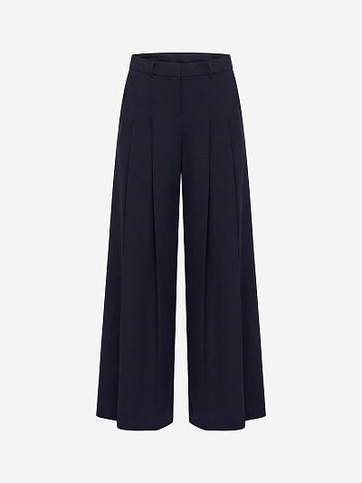 Брюки-палаццо из костюмной ткани с вискозой