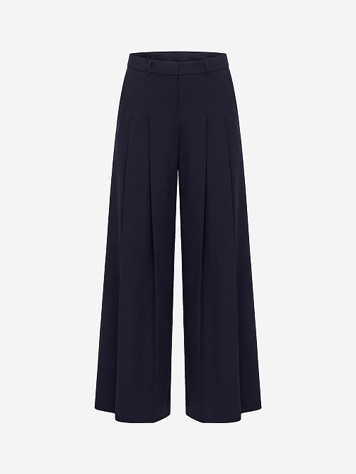 Брюки-палаццо из костюмной ткани с вискозой