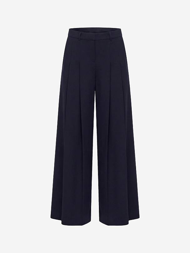 Брюки-палаццо из костюмной ткани с вискозой
