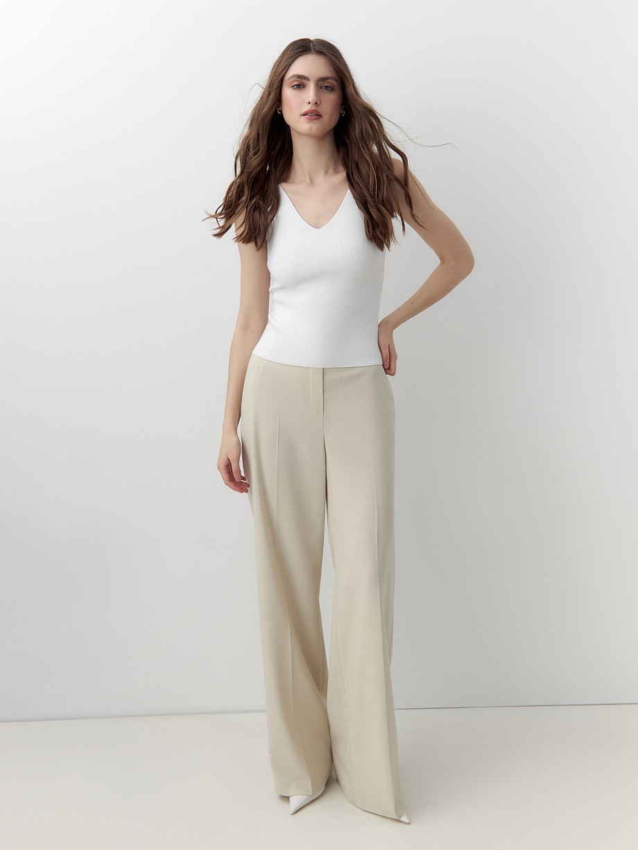 Базовый вязаный топ из вискозной ткани