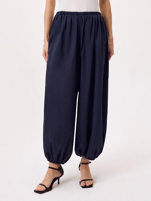 Брюки-аладдины из тонкого 100% хлопка 