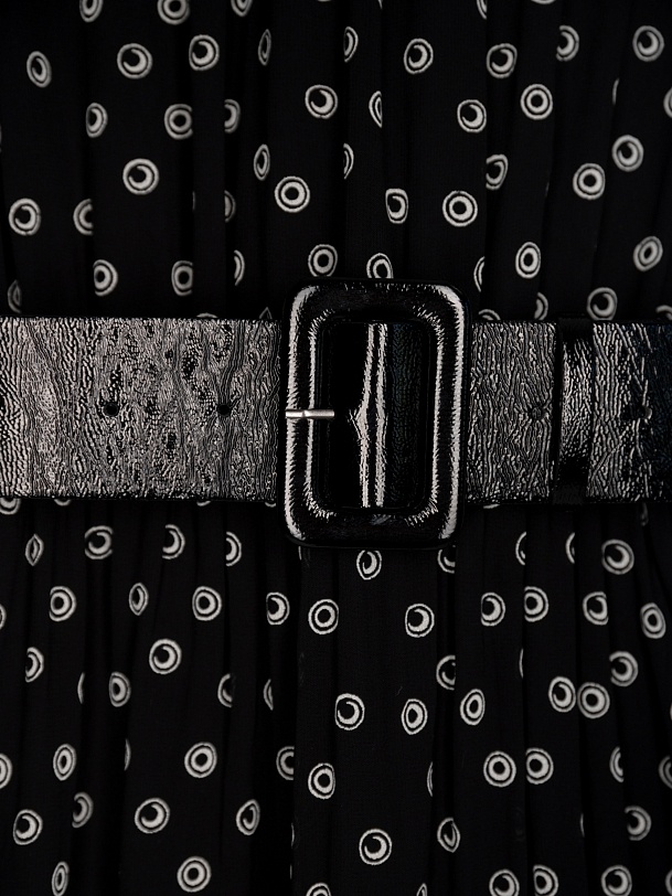 Прямое платье из принтованной вискозной ткани