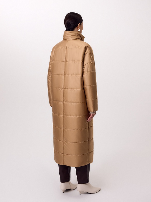 Утепленное стеганое женское пальто с мембраной POMPA арт.1013750i60007