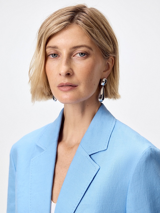 Жакет из хлопка и льна