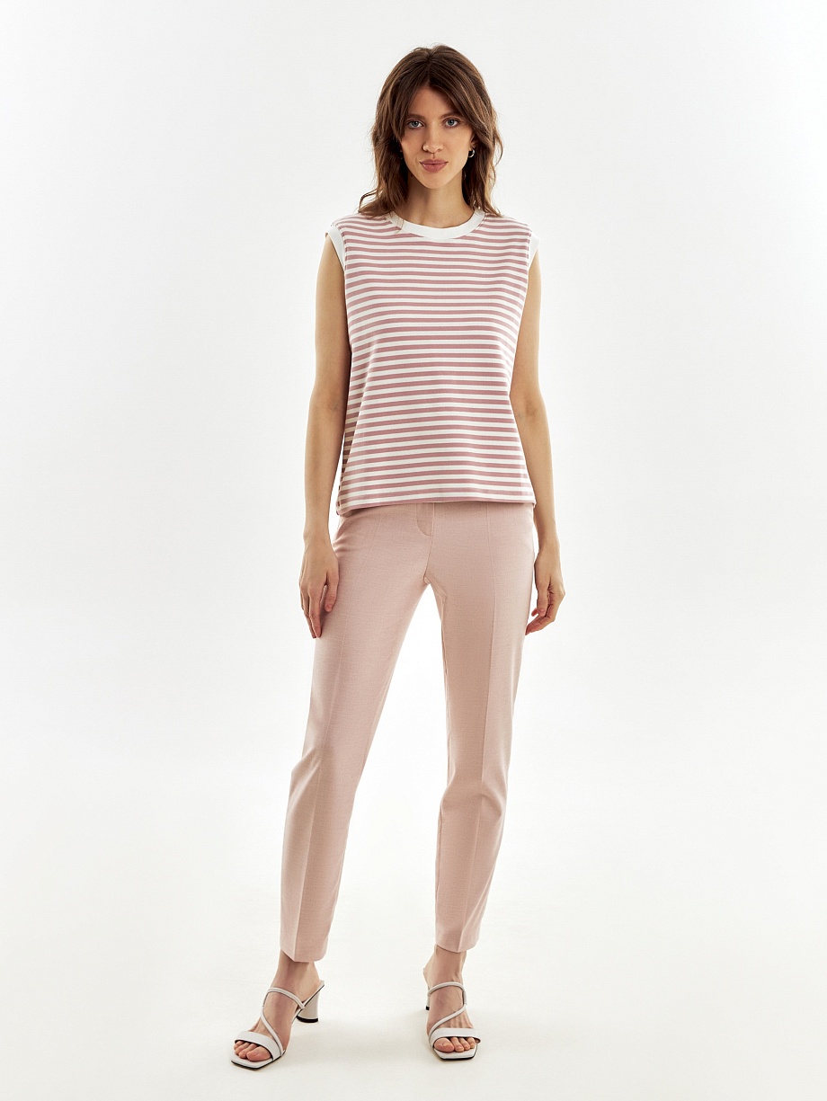 Трикотажный топ в полоску