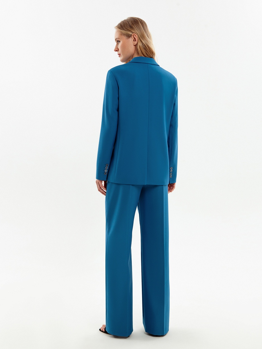 Удлиненный жакет из костюмной вискозной ткани 