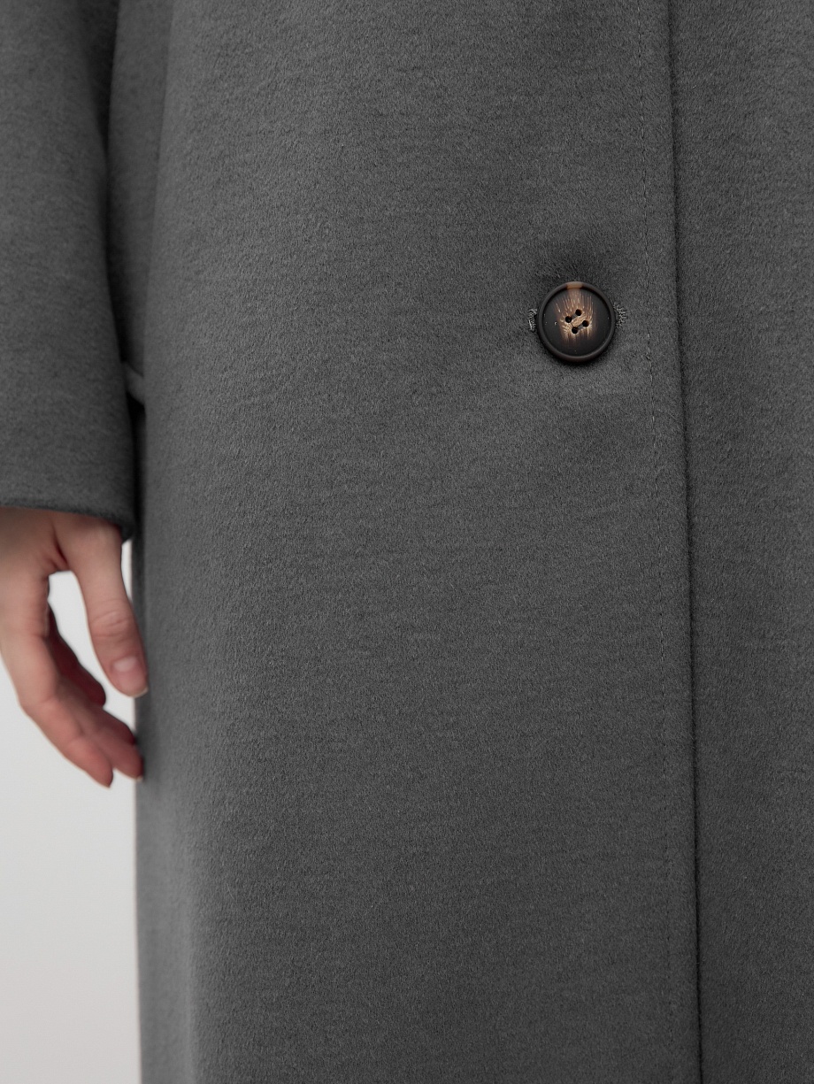 Шерстяное демисезонное пальто с мембраной