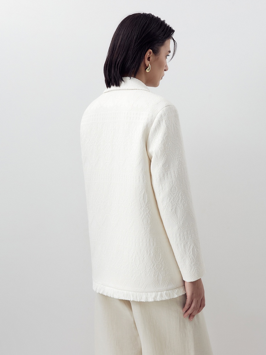 Летний жакет из хлопкового жаккарда