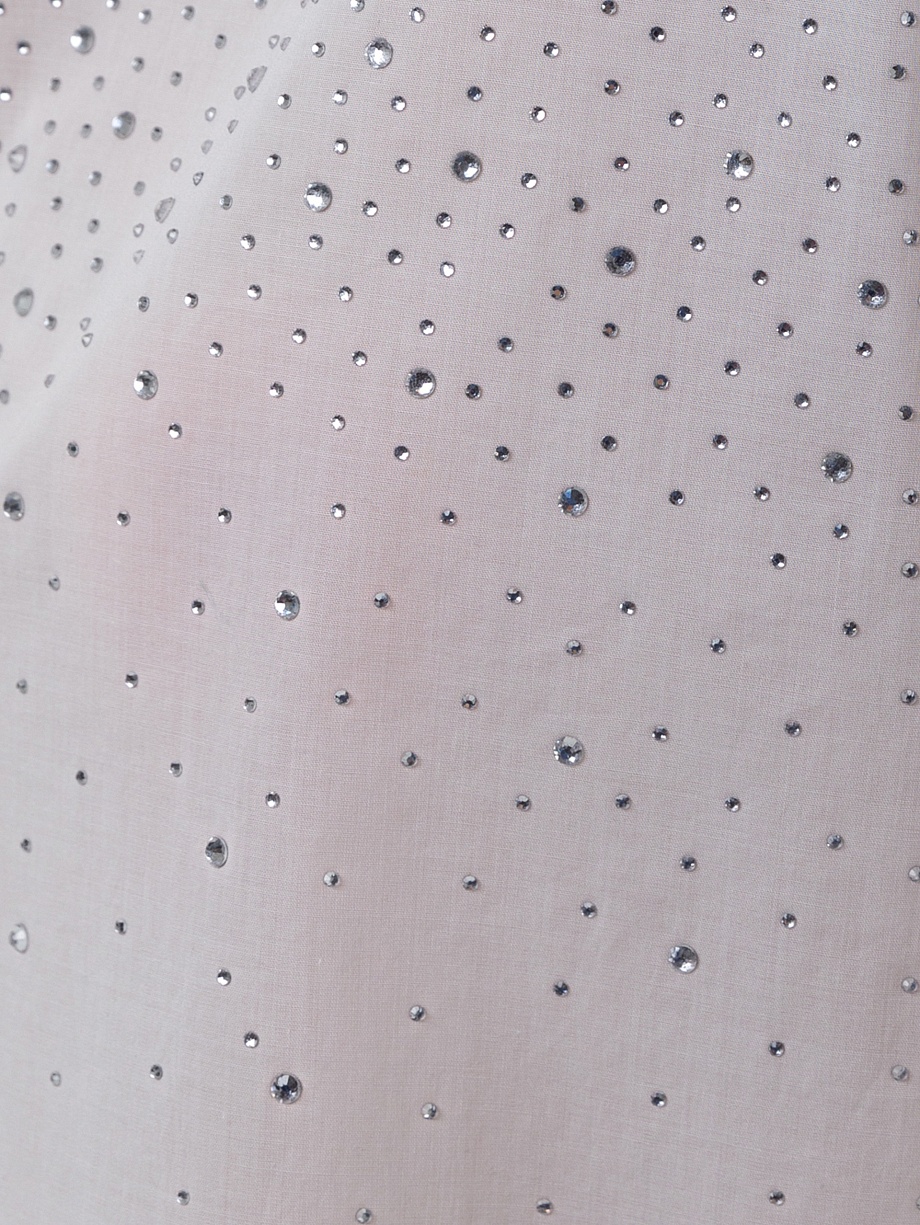 Блуза из 100% хлопка со стразами