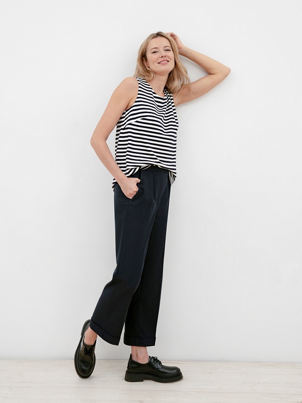 Брюки женские 7/8 длины темно-синие