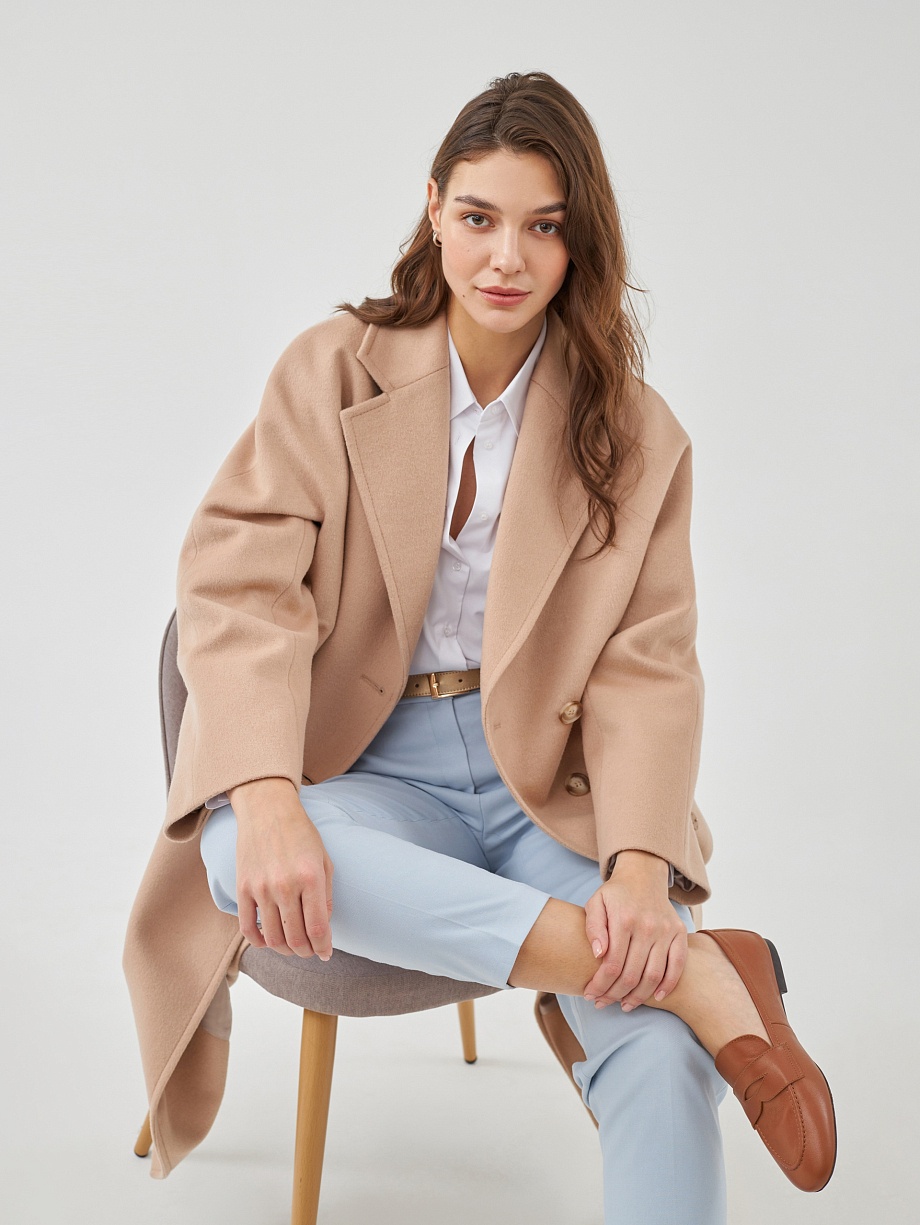 Пальто женское демисезонное из шерсти