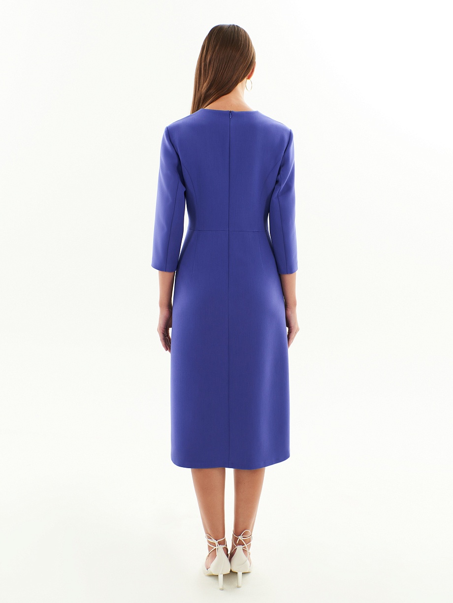 Приталенное платье миди из костюмной ткани
