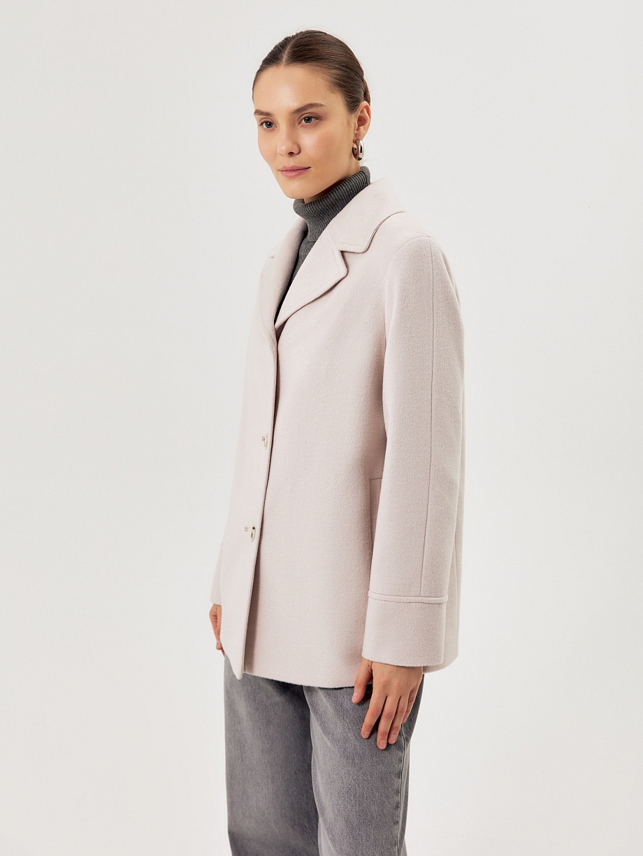 Демисезонное полупальто из шерсти