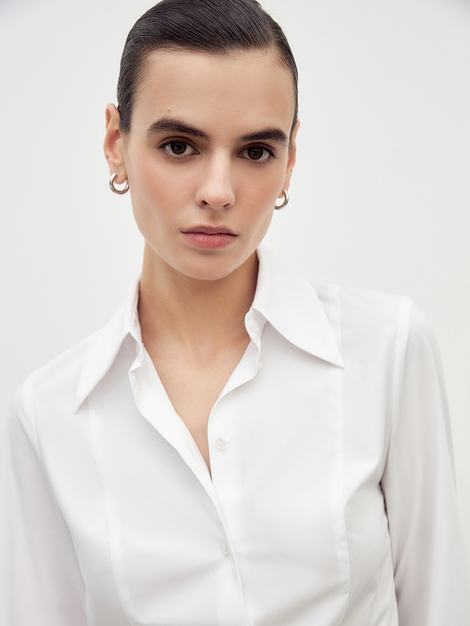 Классическая белая блуза 
