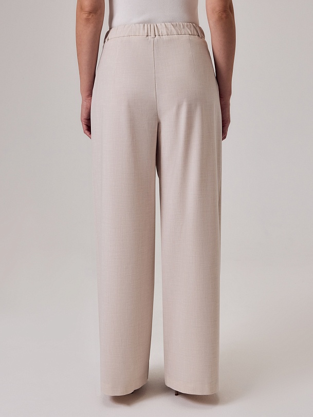 Брюки-палаццо из костюмной ткани