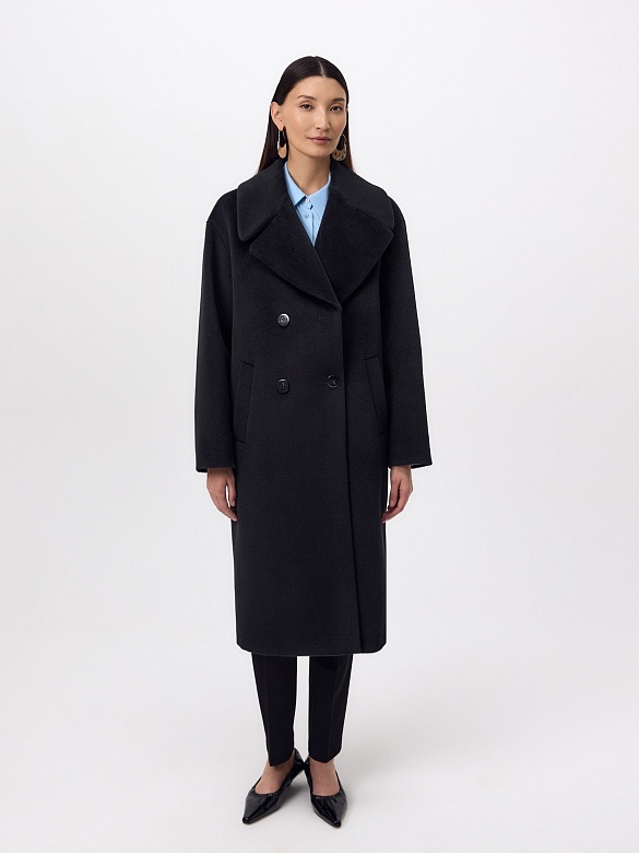 Пальто из премиальной шерсти с мембраной и утеплённой спинкой POMPA арт.1015636p90099