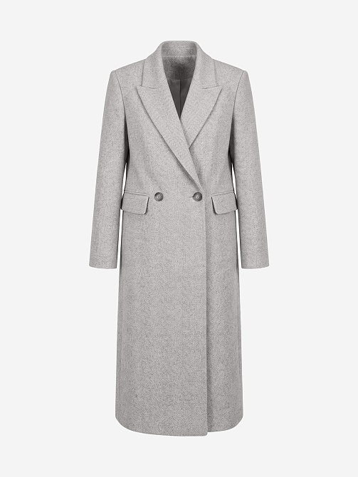 Пальто из шерсти с пайетками и мембраной