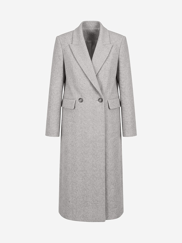 Пальто из шерсти с пайетками и мембраной