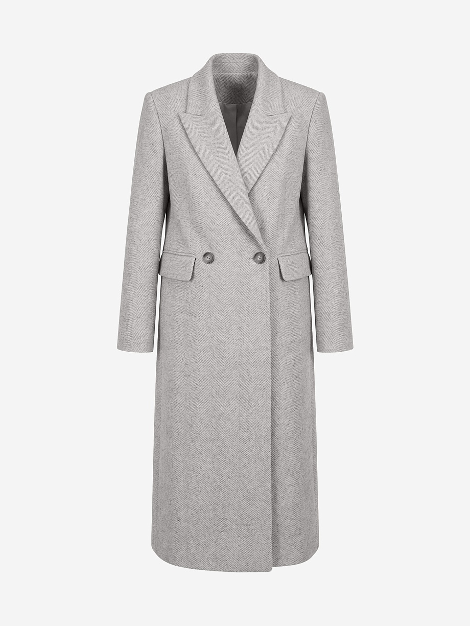 Пальто из шерсти с пайетками и мембраной