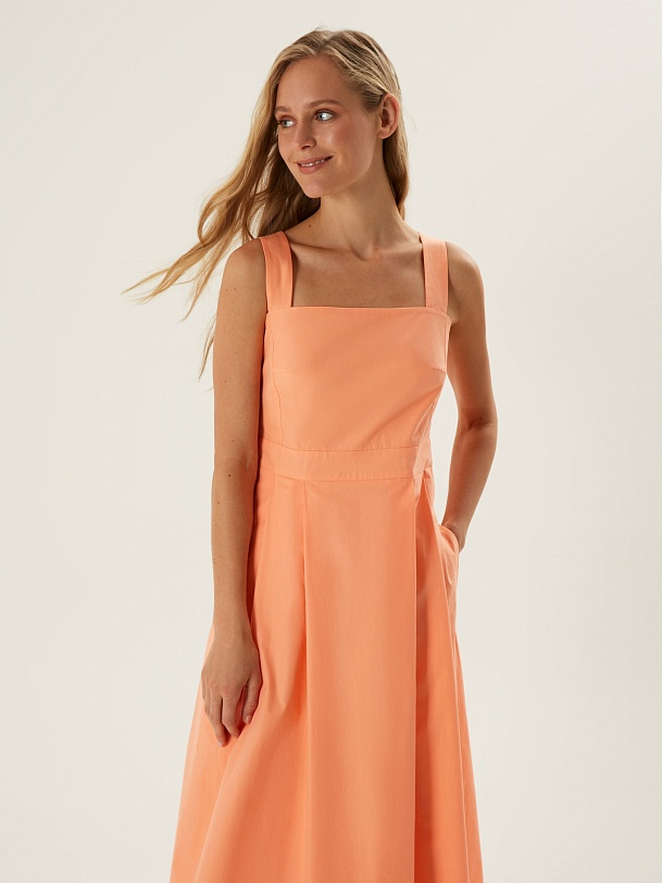 Летний сарафан из 100% хлопка с открытой спиной