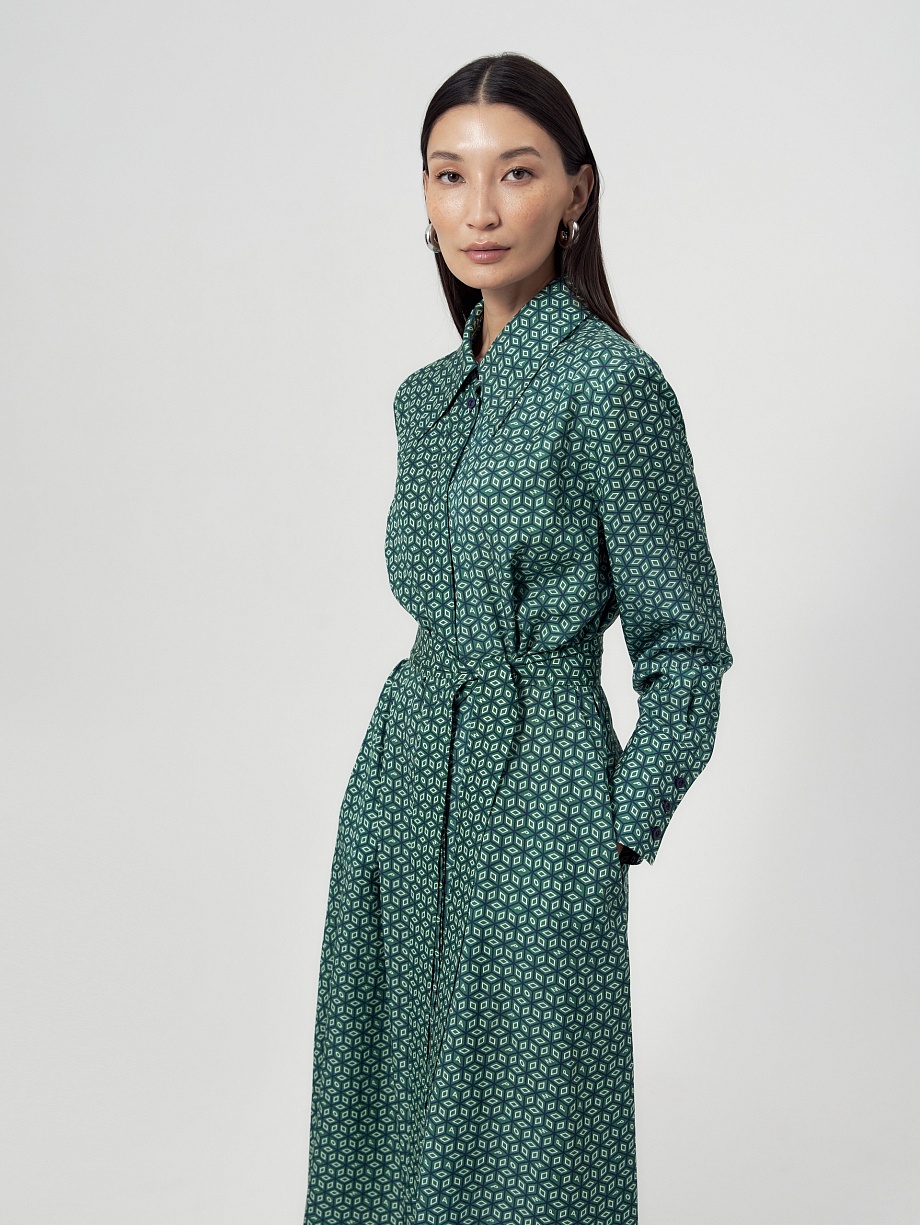 Платье-рубашка из 100% вискозы