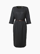 Платье из фактурного трикотажа с воротником-стойка POMPA арт.1164337jr0890