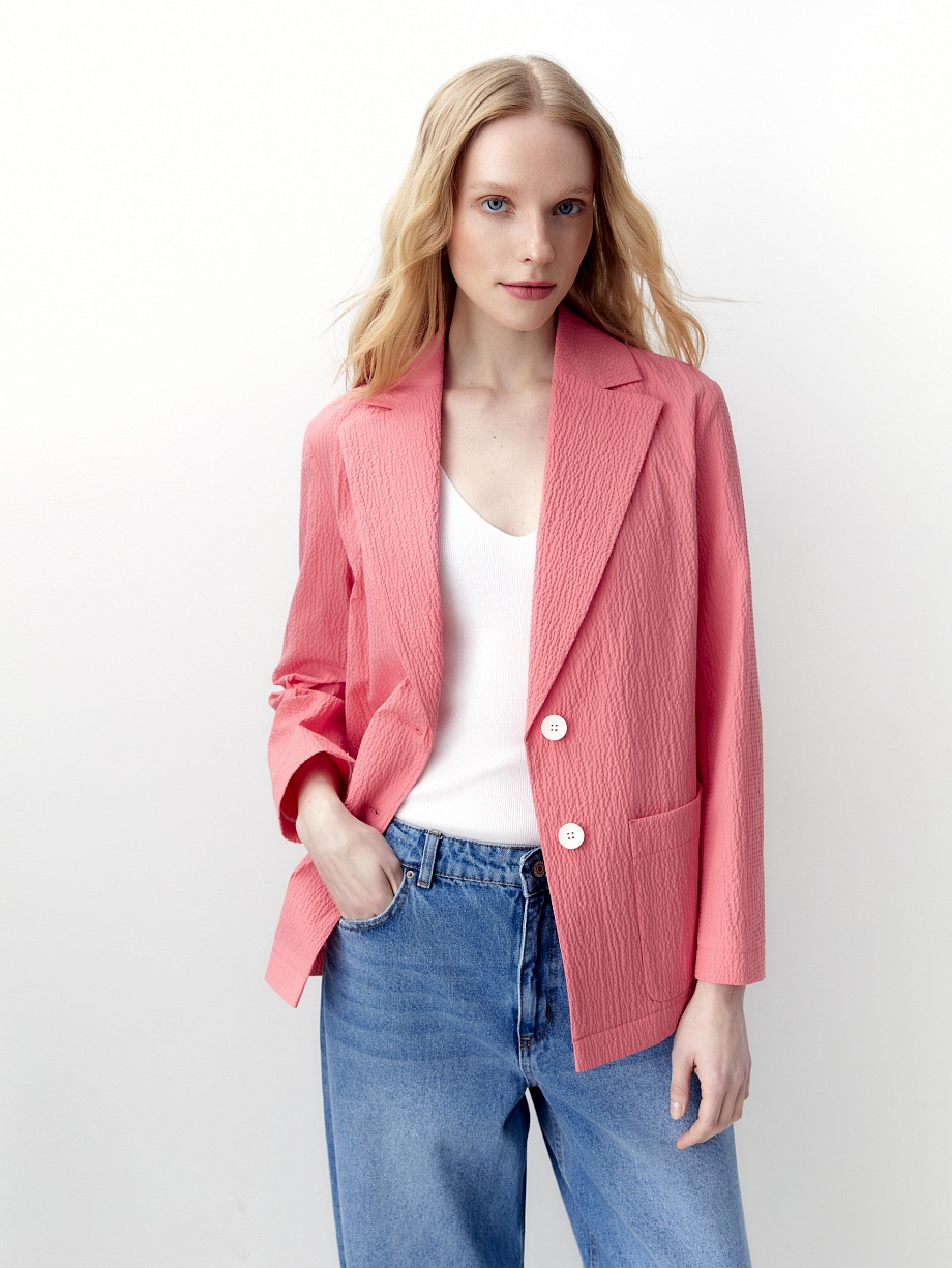 Летний жакет из фактурного хлопка