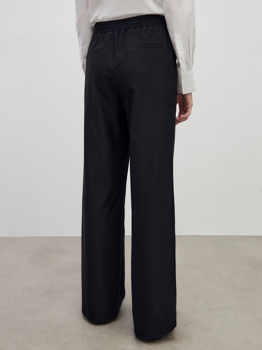 Свободные прямые брюки из мягкой костюмной ткани