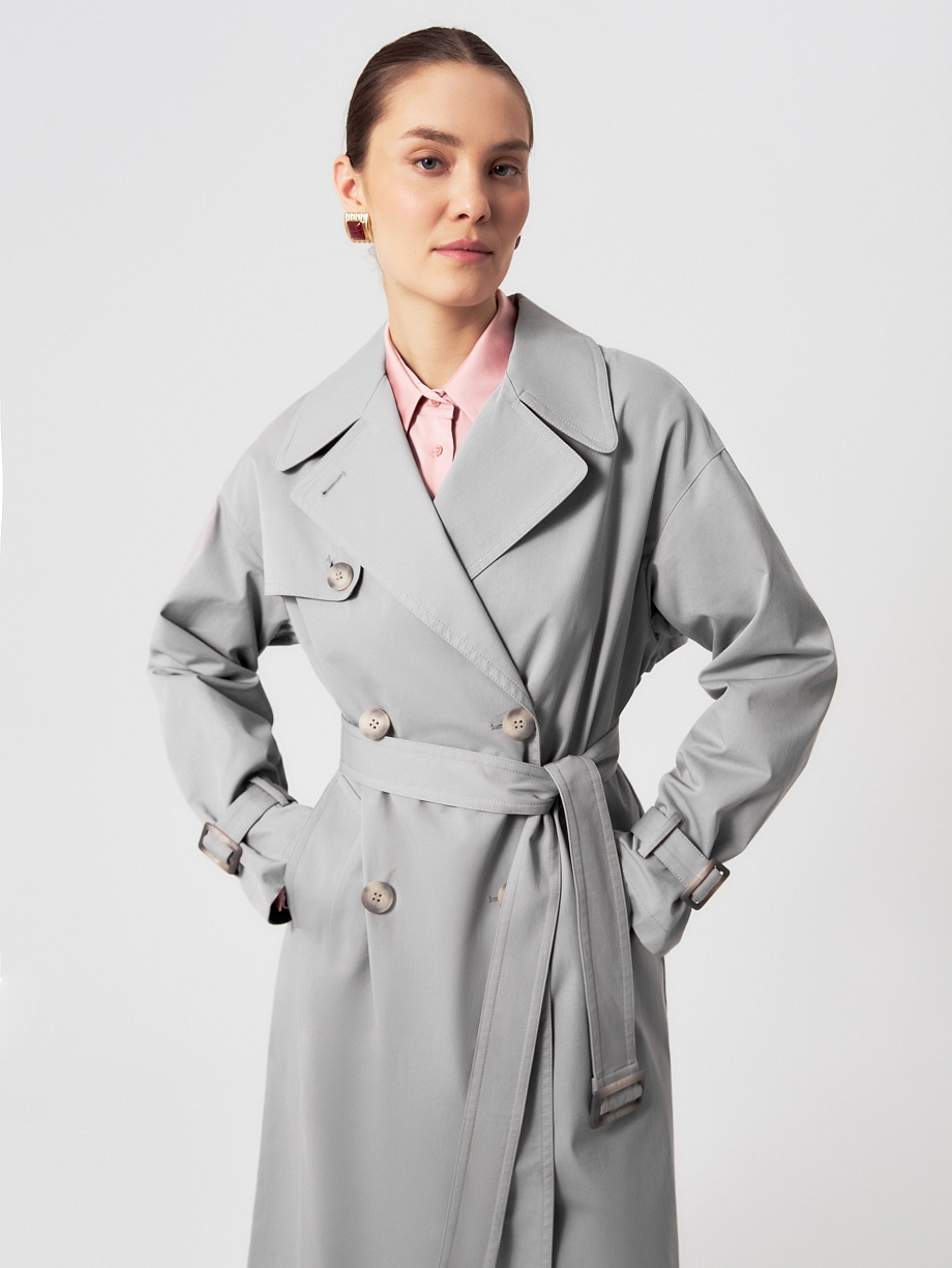 Непромокаемый хлопковый тренчкот