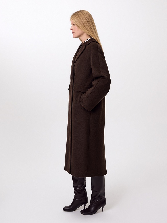 Пальто из шерсти с мембраной и утеплённой спинкой POMPA арт.1018718p90083