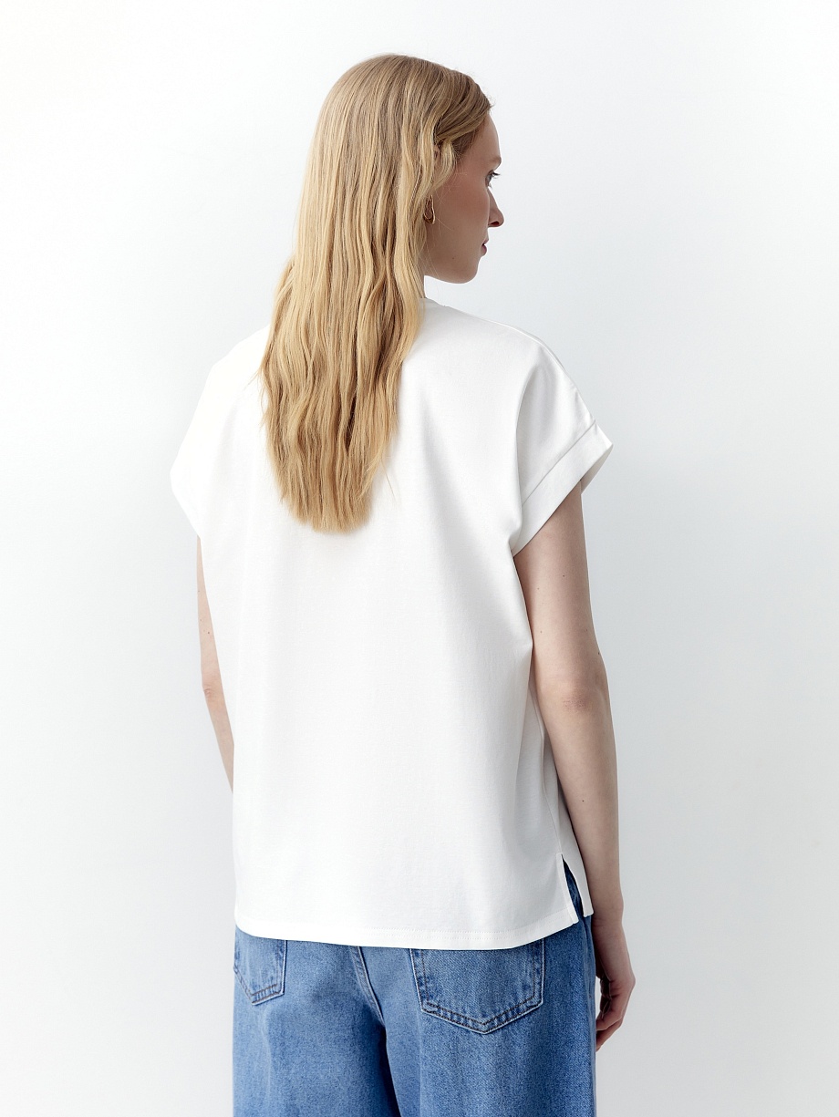 Футболка из 100% хлопка с принтом