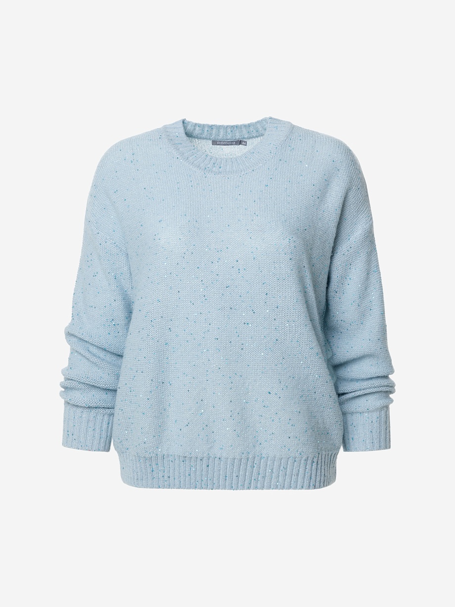 Джемпер из вязаного трикотажа с пайетками