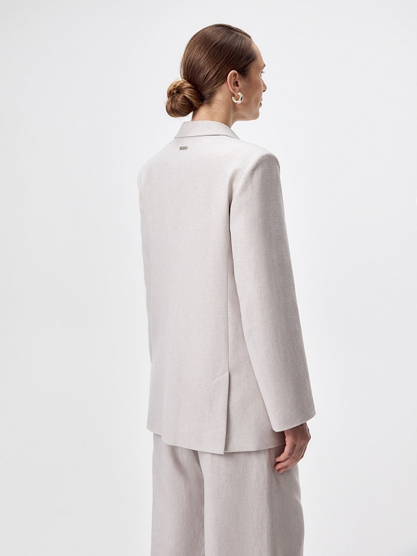 Жакет из хлопка и льна