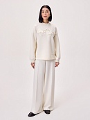 Хлопковый свитшот с декоративной вышивкой POMPA арт.3810328jr0190