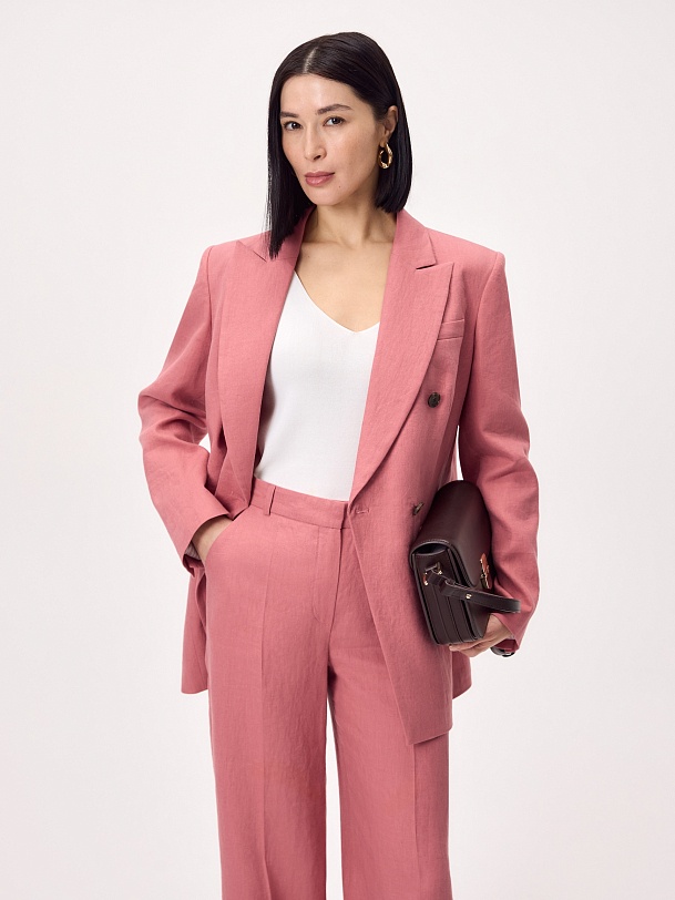 Брюки со стрелками из премиального 100% льна